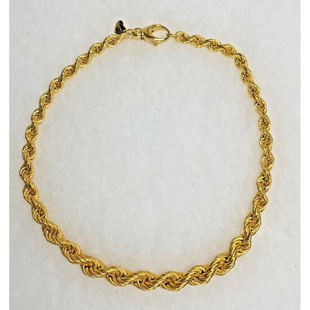 Bronzo Milor Italia Rope Chain Necklace 18” Gold Tone Chunky Runway 74g - Picture 3 of 10